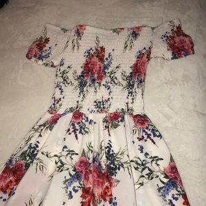 White sundress with roses, small size